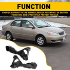 Set of 2 Front Bumper Retainers for Toyota Corolla (2003–2008)