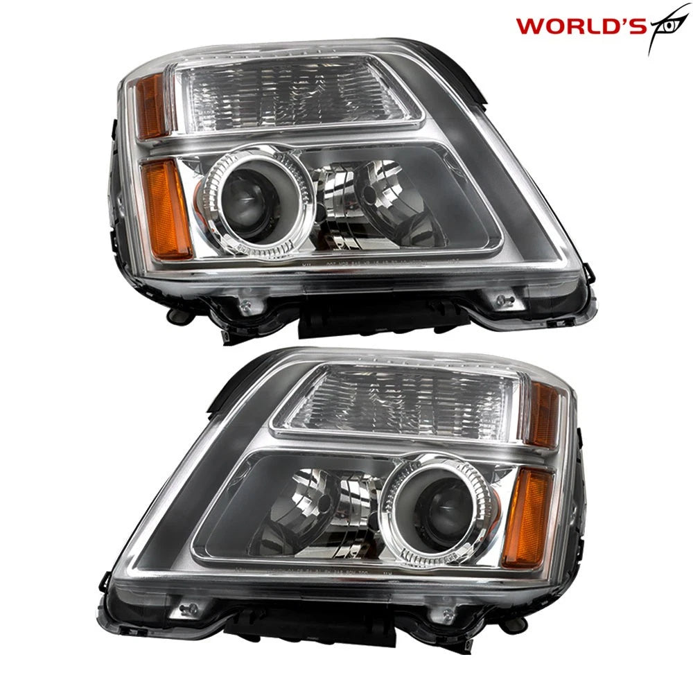 Projector Headlights for GMC Terrain (2010–2015) Chrome Headlamp Pair