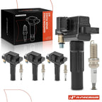 Set of 4 Ignition Coils & Iridium Spark Plugs for Subaru Forester Impreza