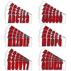 Set of 4 Custom Boat Registration Number Decals A-Z 0-9 Red