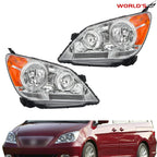 Set of 2 Chrome Halogen Headlights for Honda Odyssey (2005–2010)