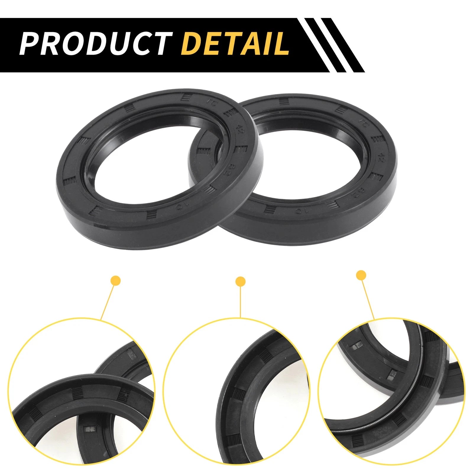 Set of 5 Oil Seal Rotary Shaft Seal NBR Rubber 42x62x10mm