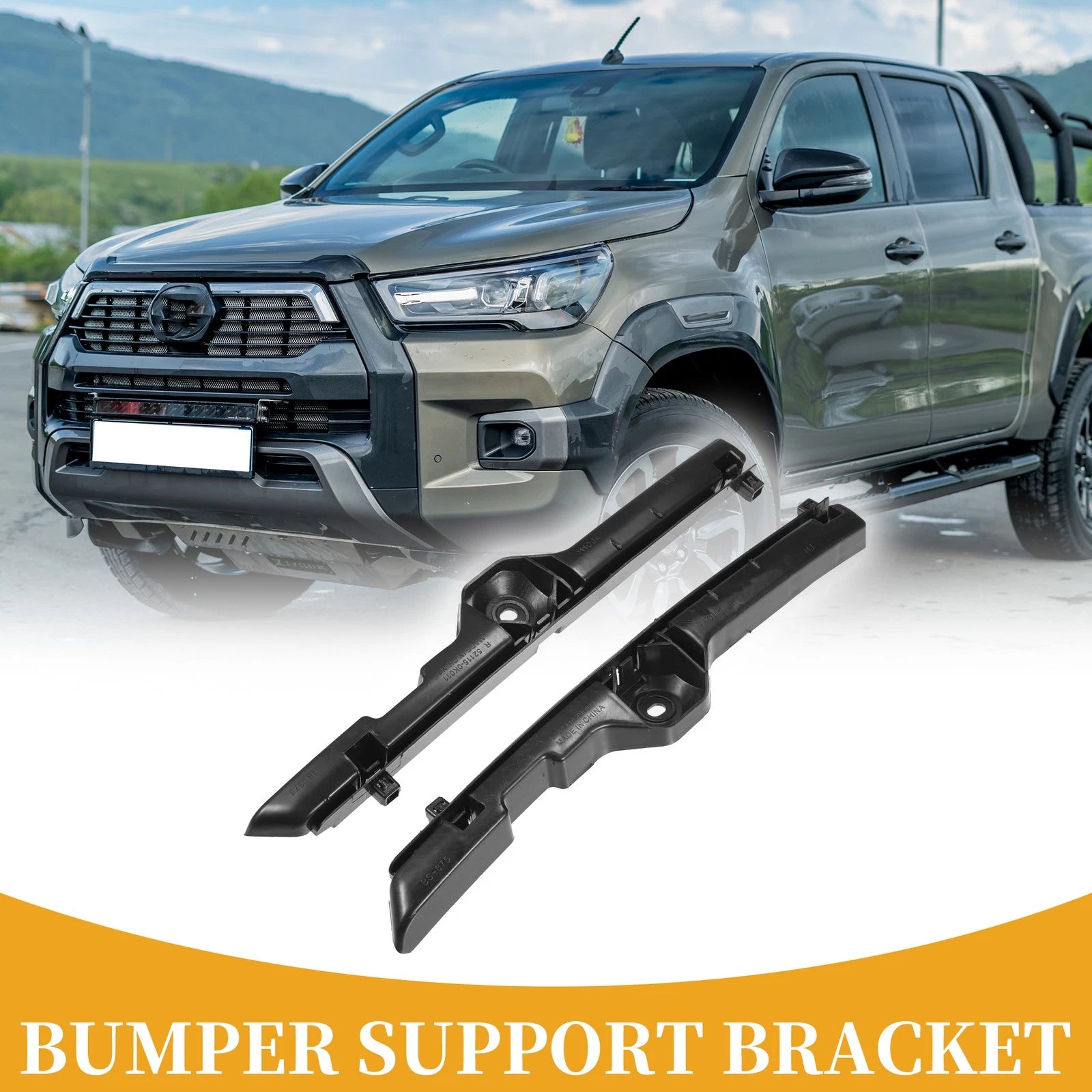 Set of 2 Front Bumper Support Brackets for Toyota Hilux (2005–2009)