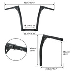 16" Fat 1 1/4" Handlebar Hanger for Harley Sportster XL, Softail