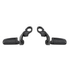 Matte Black 32mm Short Angled Highway Bar Engine Guard Pegs Mounts Footpegs