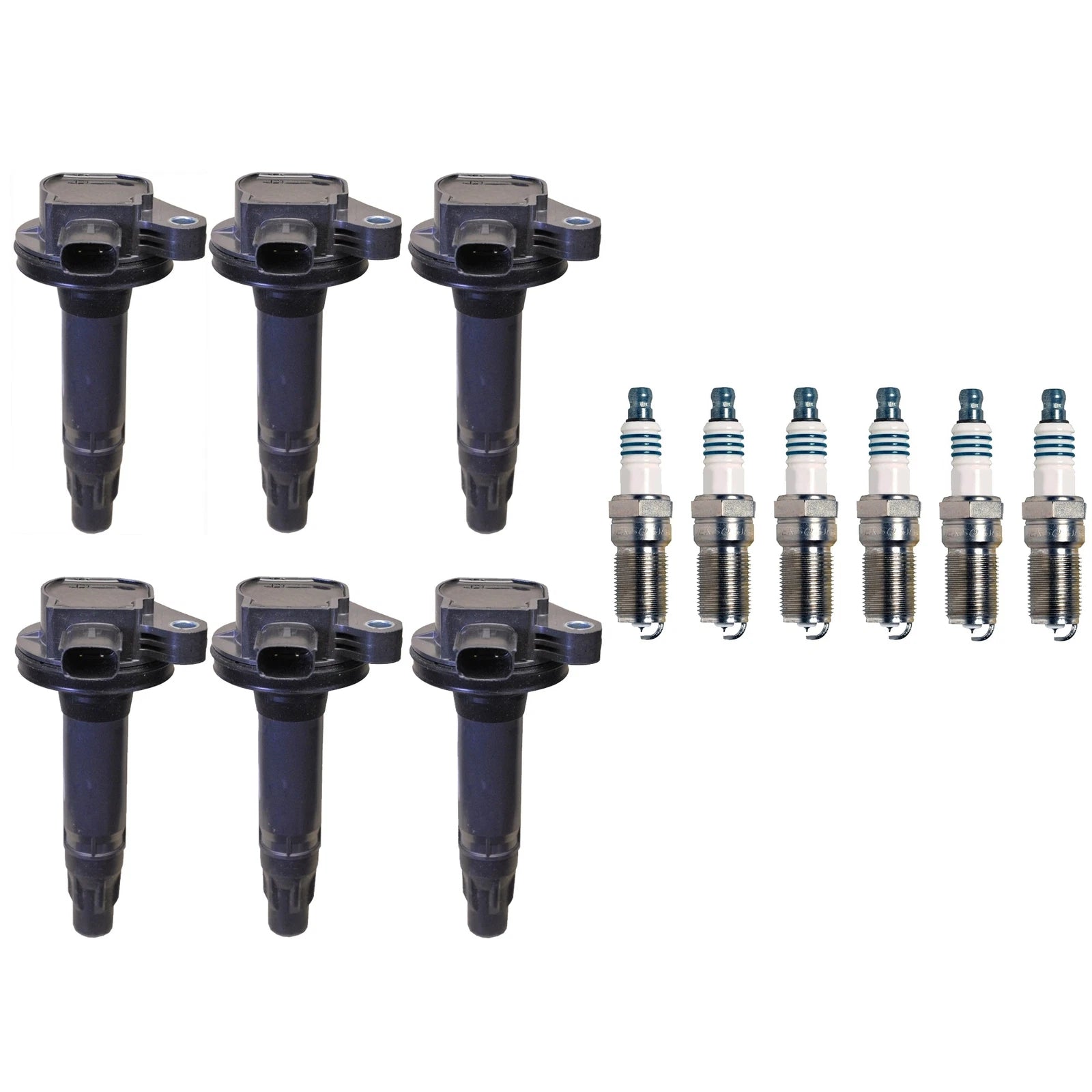 Set of 6 Ignition Coils & 6 Iridium Spark Plugs for Ford Mazda V6 (0.044)