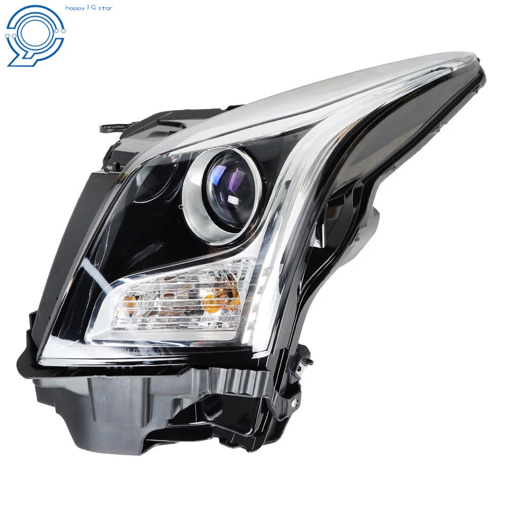 Left Headlight for Cadillac ATS (2013-2018) Halogen Clear Lens Chrome Housing