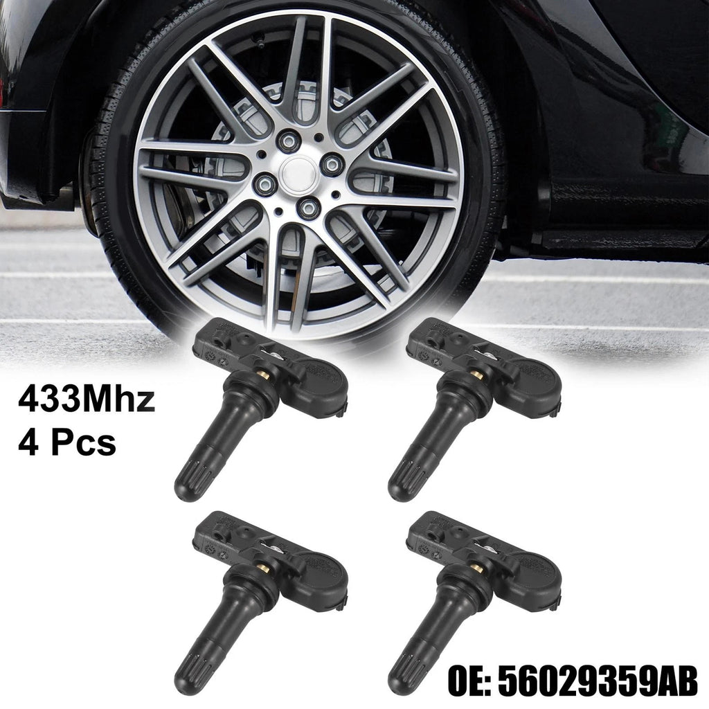 Set of 4 Tire Pressure Sensors 433MHz 56029359AB for Chrysler Jeep Dodge 