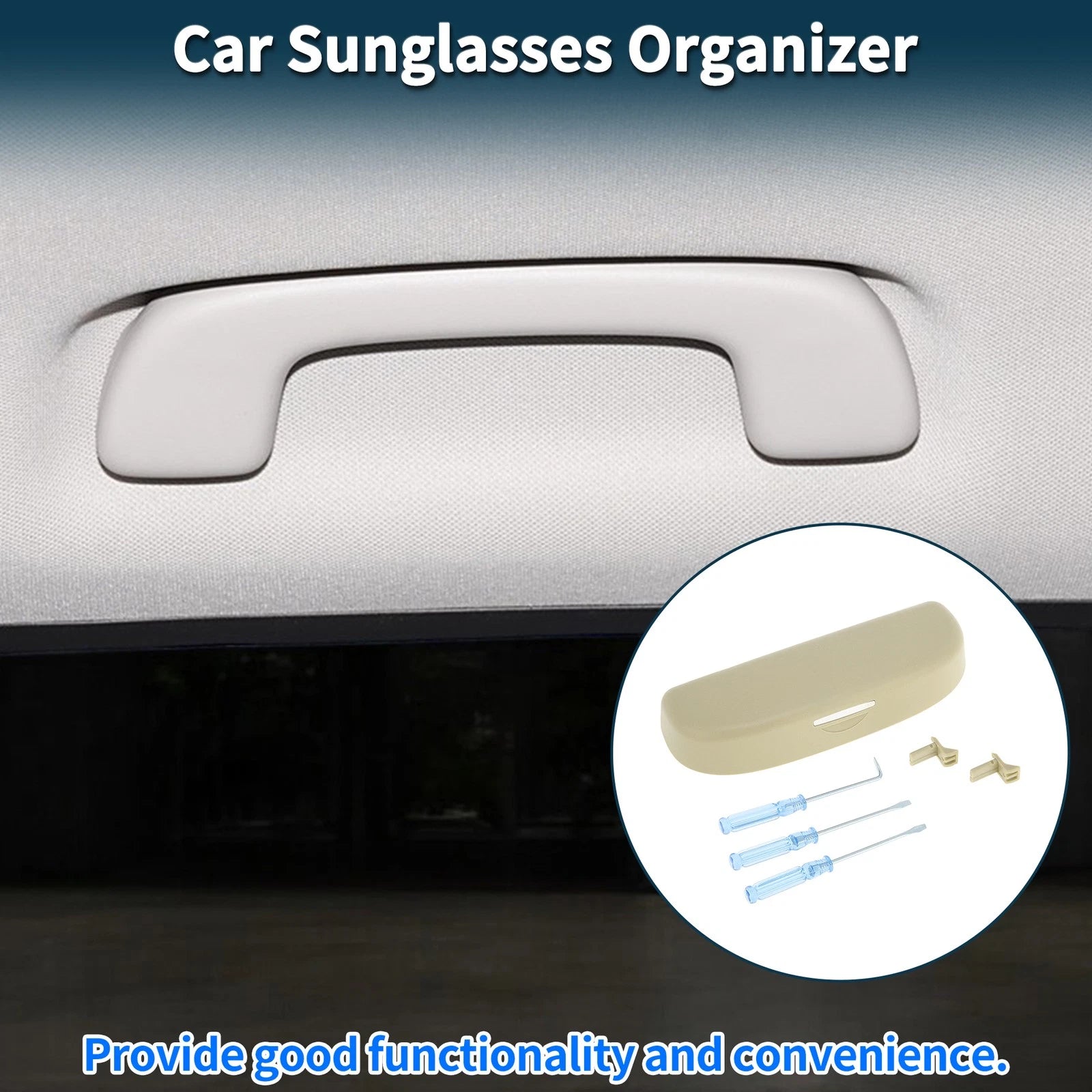Sunglasses Case for Volkswagen Teramont (2017–2023) Eyeglasses Holder Beige