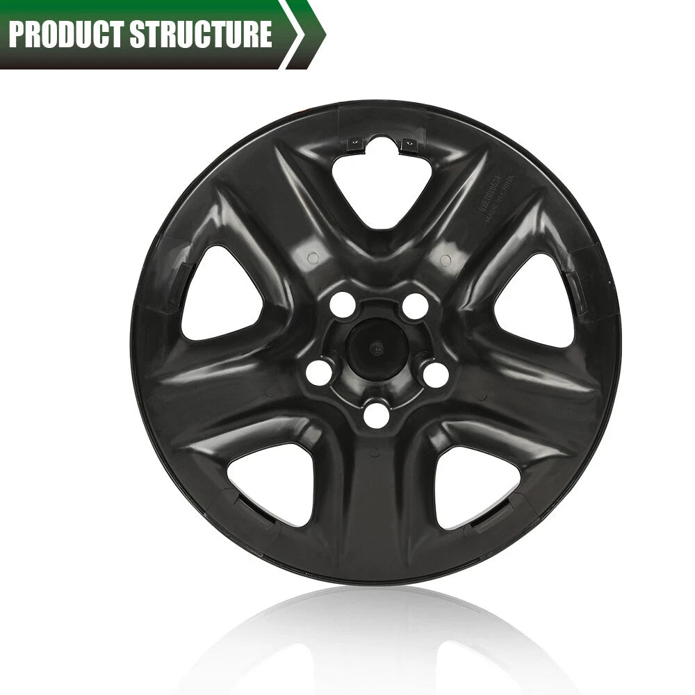 Set of 4 Black Wheel Skins for Toyota RAV4 (2006–2012) 17" Full Rim Covers