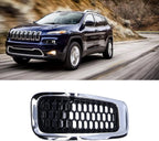 7x Chrome Front Bumper Grille Insert Honeycomb Mesh for Jeep Cherokee (2014–2018)