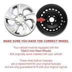 Hub Caps 15 Inch Bolt On Full Wheel Covers for Honda Civic (2013–2015)