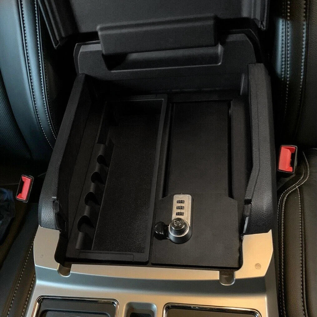 Center Console Lock Safe Storage for Ford F150 (2015–2020) & F250/F350 (2017–2022)