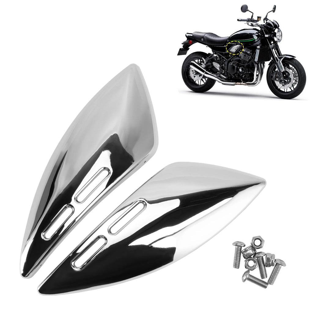 Gas Tank Side Cover Panel Fairing for Kawasaki Z900RS (2018–2024) Chrome