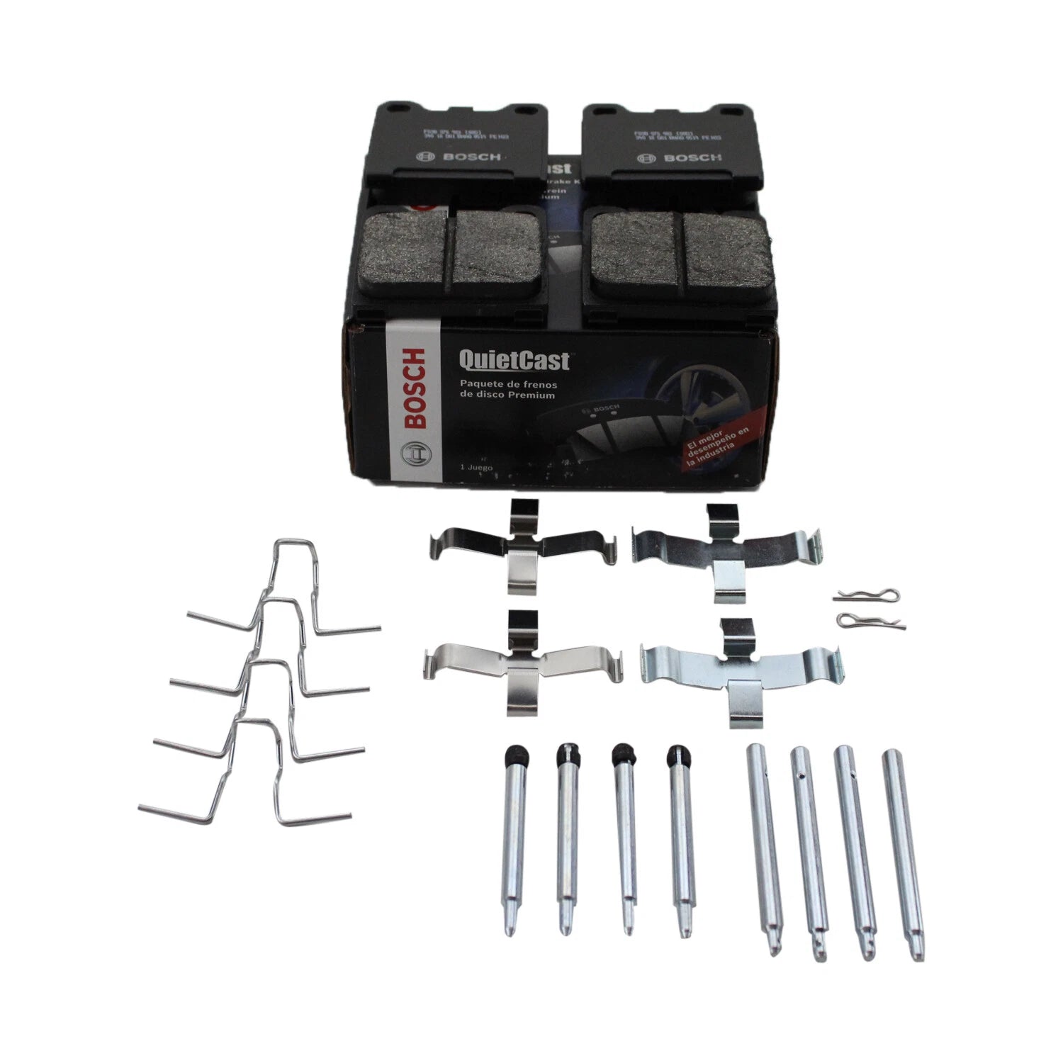 Set of 4 Bosch QuietCast Semi-Metallic Brake Pads for BMW Mercedes Opel Porsche Volvo