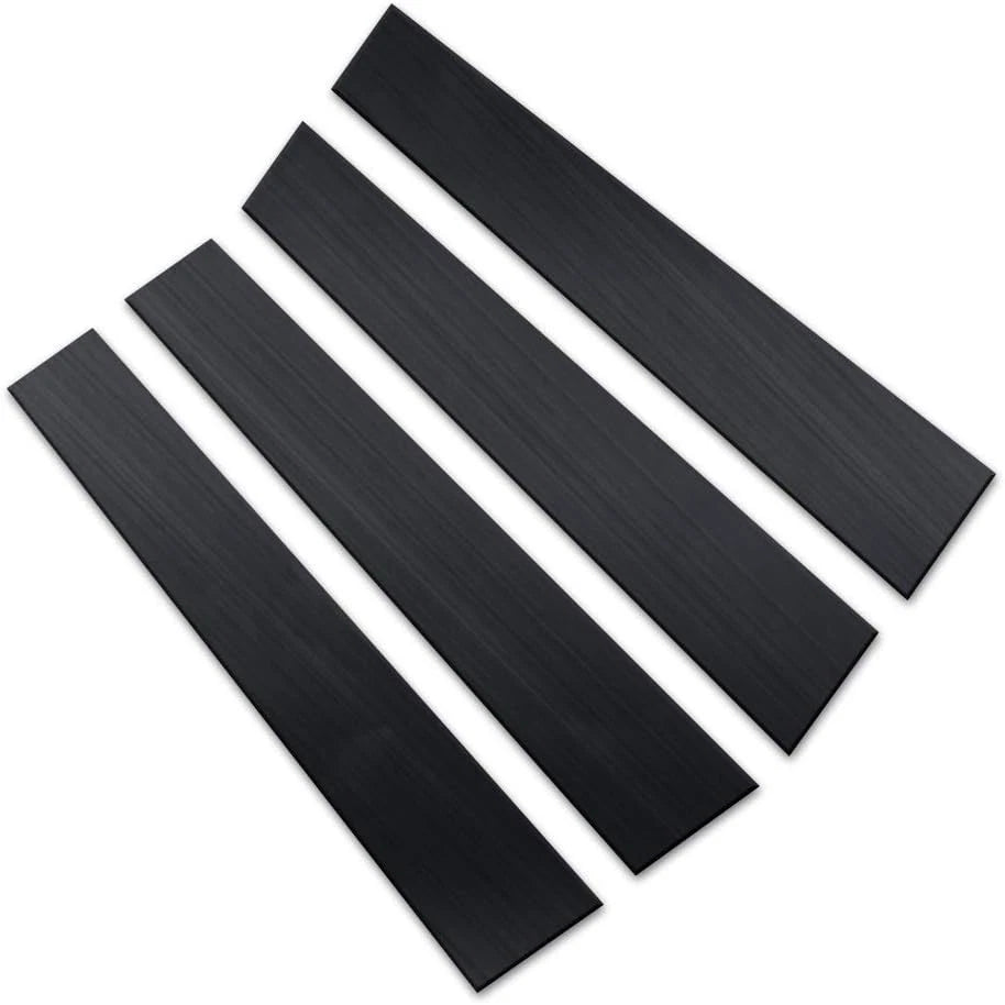 4pc. Luxury FX Brushed Matte Black Pillar Post Trim for 2009-2018 Ram 1500 Crew