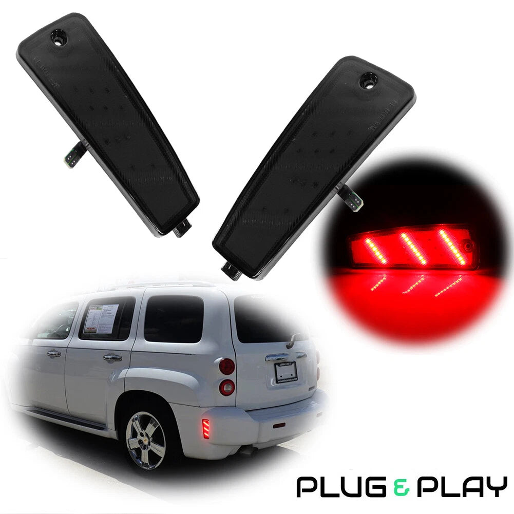 2X Smoked Lens Rear Bumper Side Marker Reflectors for Chevy HHR