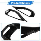 Fog Light Grill Set of 2 No.51117294839/51117294840 for BMW 428i (2014–2016) Black ABS