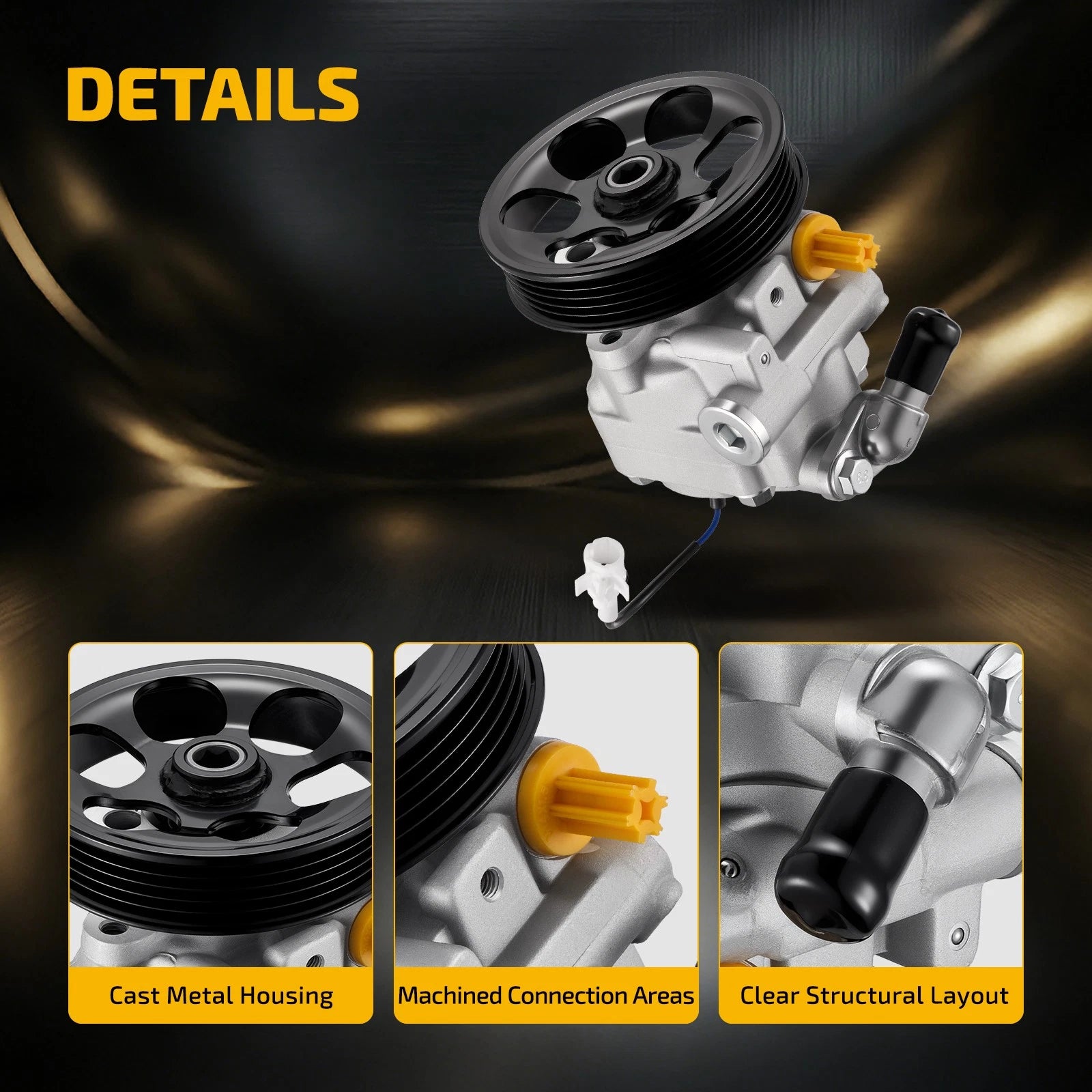 Power Steering Pump with Pulley for Honda Civic 1.7L Acura EL (2001–2005)