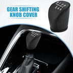 Gear Shifting Knob Cover Trim for Nissan Qashqai (2008–2012) Faux Leather Black