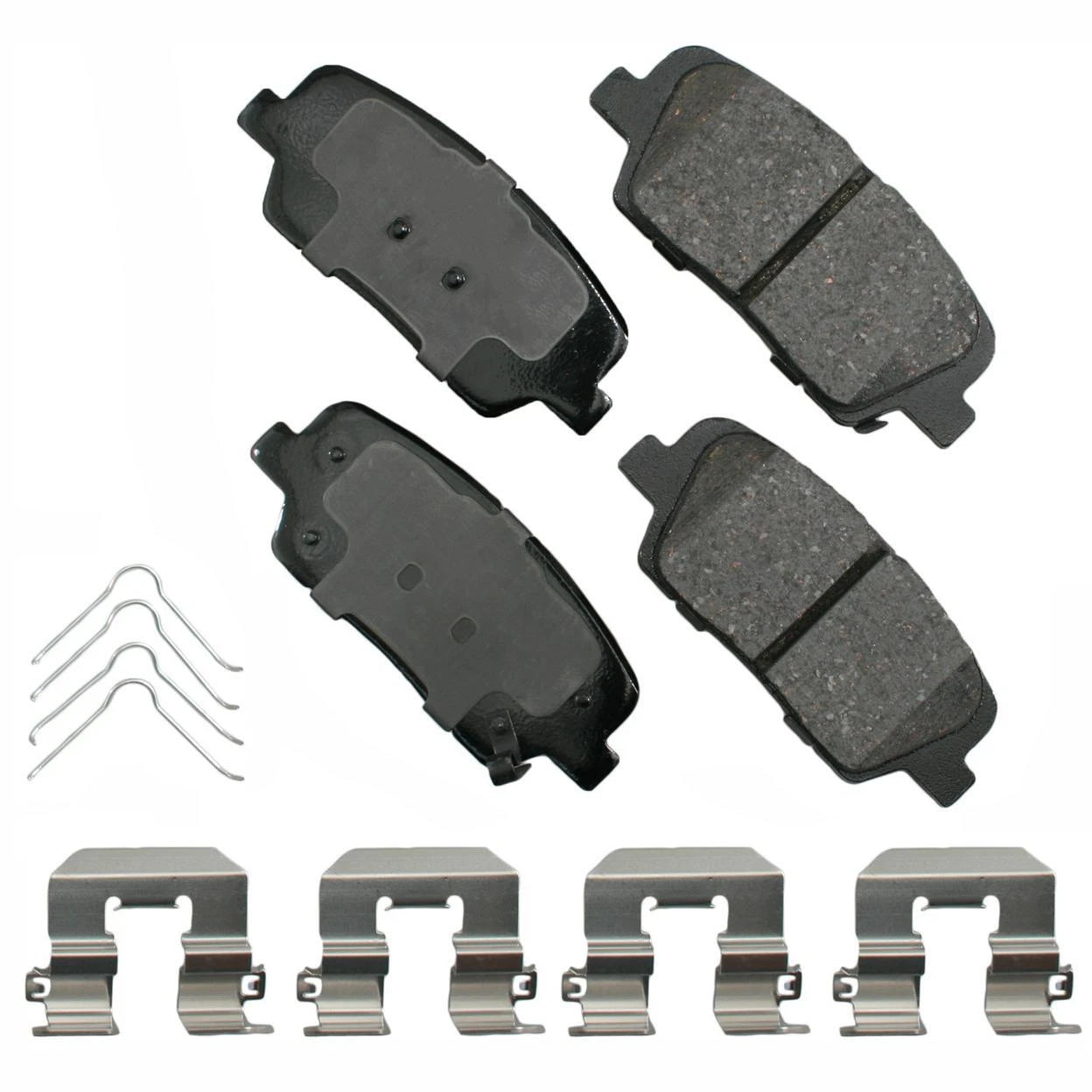 Set of 4 Akebono ProACT Rear Disc Brake Pads for Kia Sorento (2016–2019)