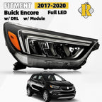 Full LED Headlight for Buick Encore (2017–2020) Passenger Side 42740098