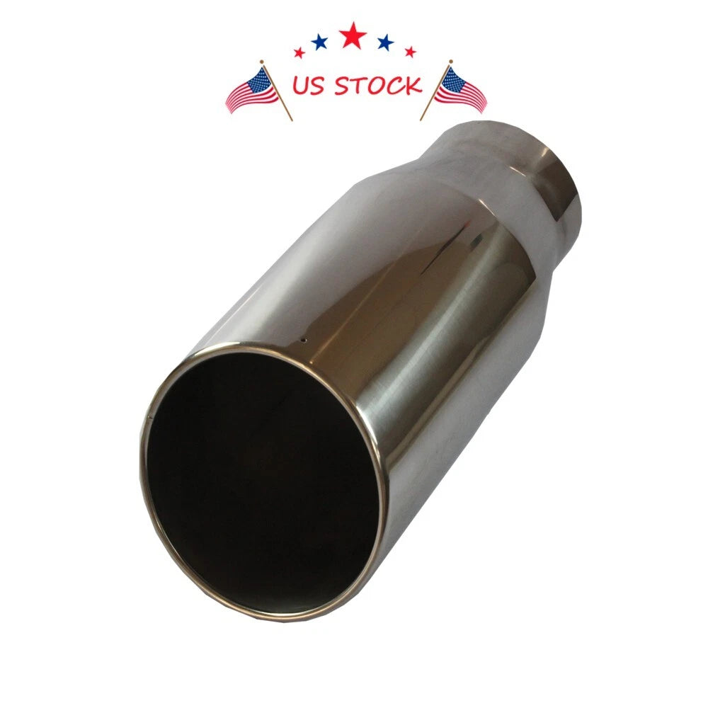 Pair Exhaust Tips for Universal Fit (2.5" Inlet, 4" Outlet, 9" Long)