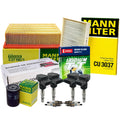 Set of 4 Mann Filters & 4 Denso Iridium TT Spark Plugs for Audi
