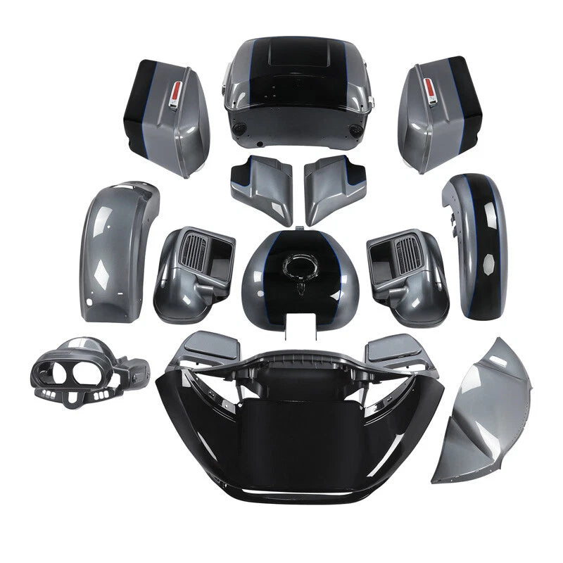 Fairings for Harley Road Glide Limited (2015–2024) Gauntlet Gray Metallic/Vivid Black