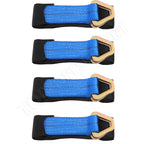 Set of 4 2" x 36" Tie Down Tow Axle Straps with D Ring