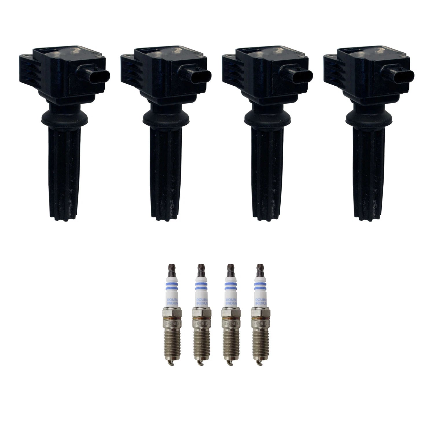 Set of 4 Ignition Coils & Spark Plugs for EcoSport Focus 2.0 L4 (2013–2020)