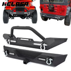 Powder Coated Front & Rear Bumper w/ D-Rings for Jeep Wrangler TJ YJ (1987–2006)