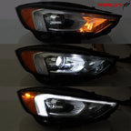 Right Side Headlight for Ford Edge (2019–2021) Full LED Black Housing