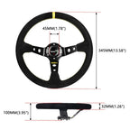 Deep Dish Suede Steering Wheel + Hub Adapter for Honda Civic (1996–2000)
