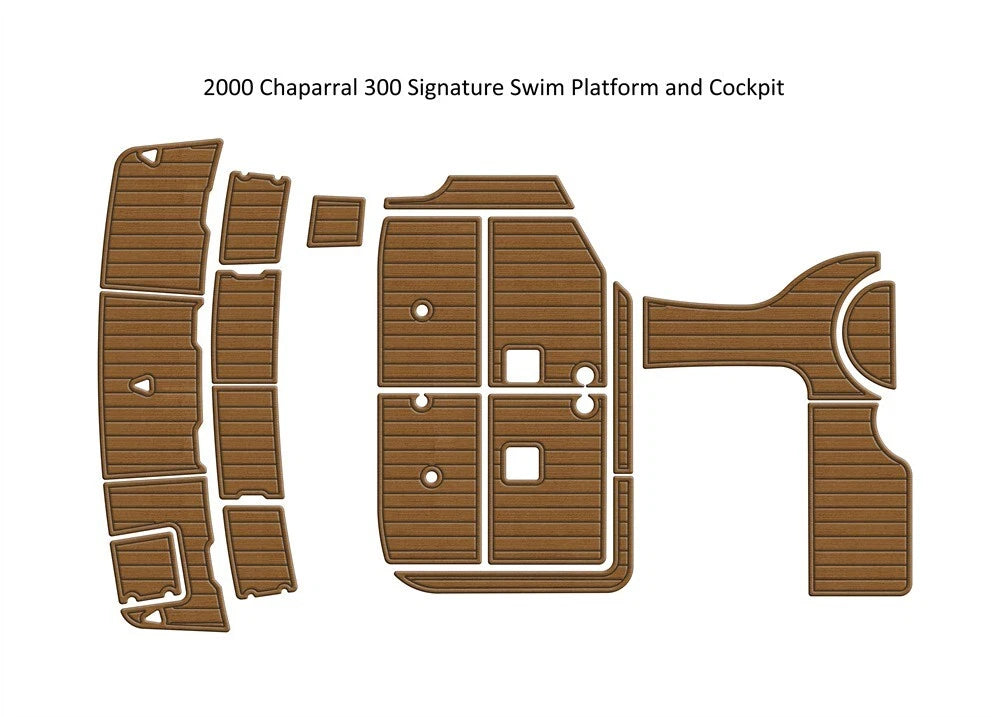 EVA Foam Teak Floor Pad for Chaparral 300 Signature (2000)