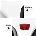 Carbon Fiber Red Universal Car Core Emblem B Column Trim for Vehicle
