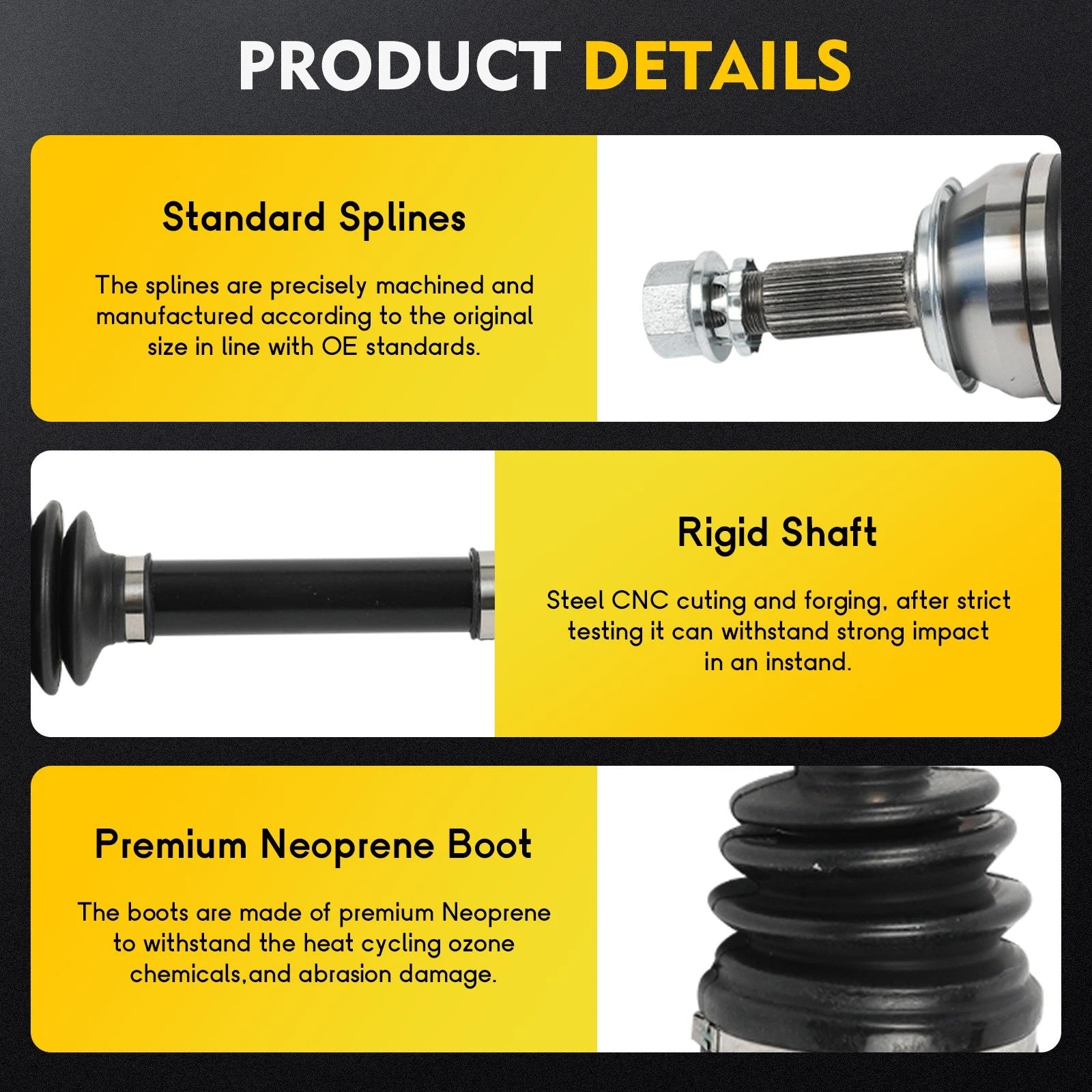 CV Axle Shaft Assembly for Nissan Rogue Sport (2017–2022) Front LH