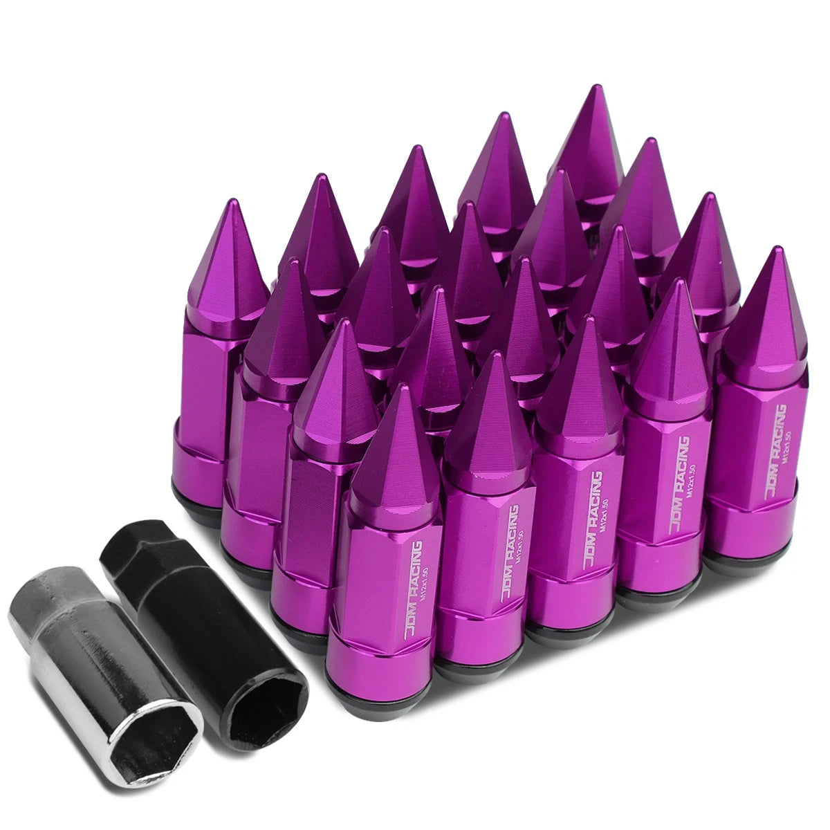 20 PCS M12X1.5 83MM Tall Purple Aluminum Lug Nuts for JDM Rims