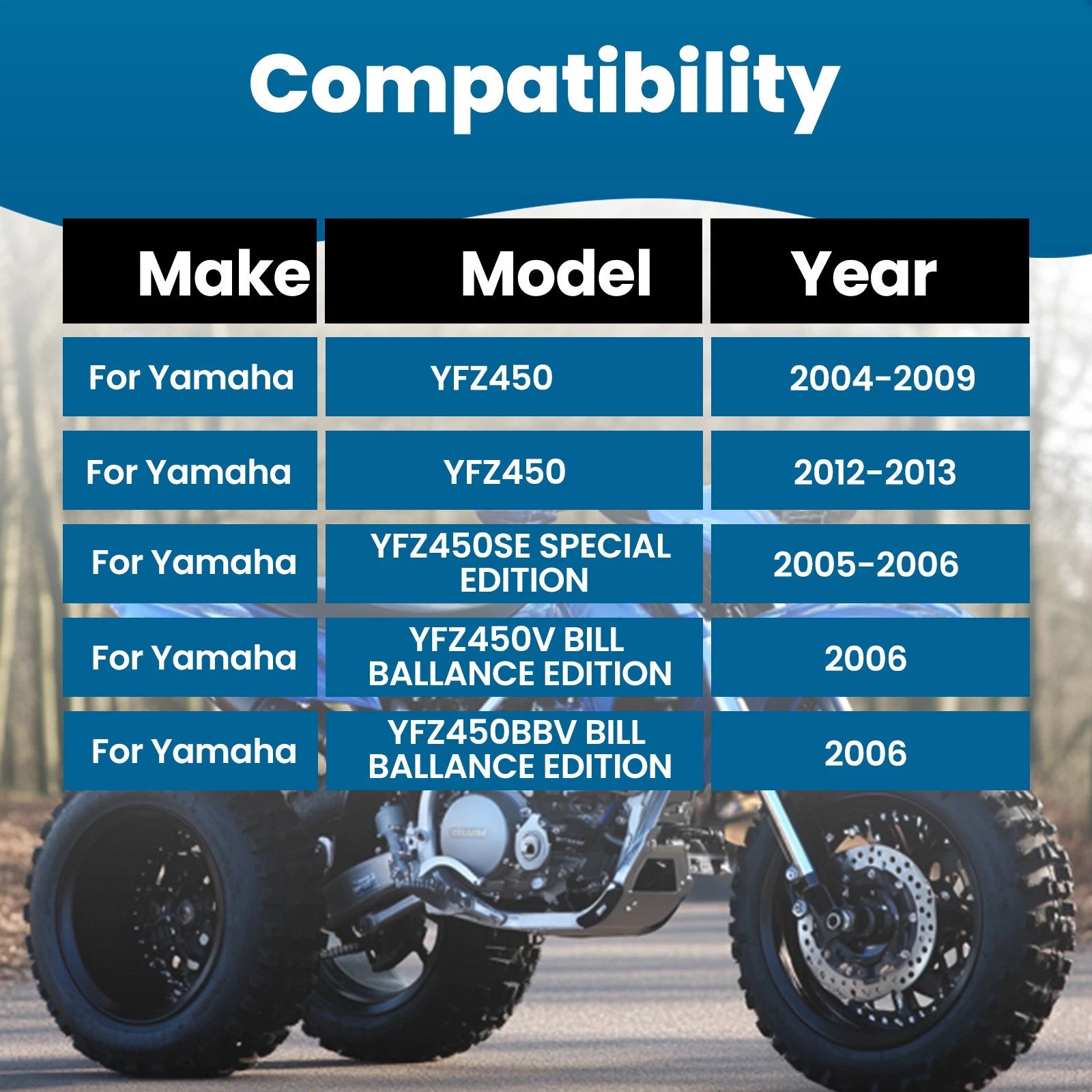 A-Arms Kit for Yamaha YFZ450 YFZ450V (2004–2013)