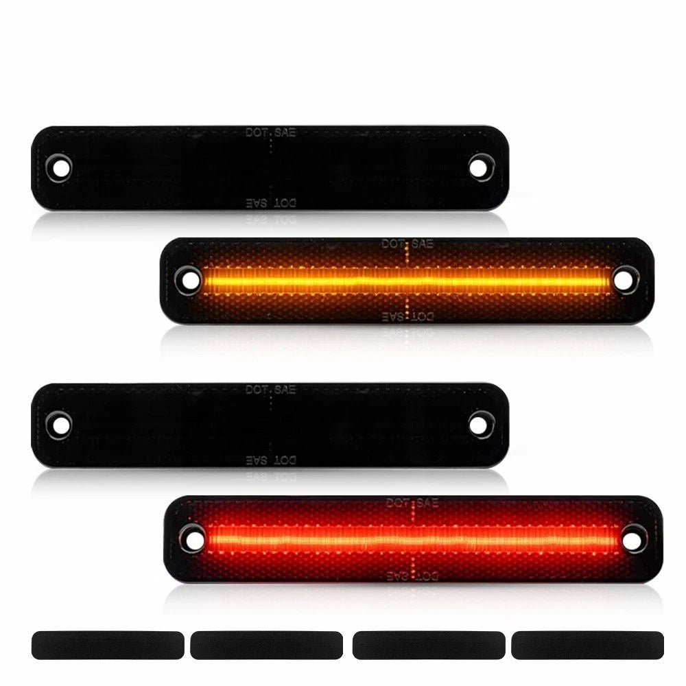 Smoked Amber/Red LED Strip Side Markers for Ford Bronco F-Truck (1973–1979)