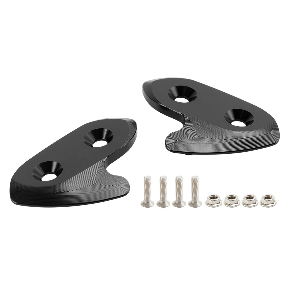CNC Aluminum Black Mirror Block Off Plates for Yamaha R1/R1M/R1S (2015–2019)