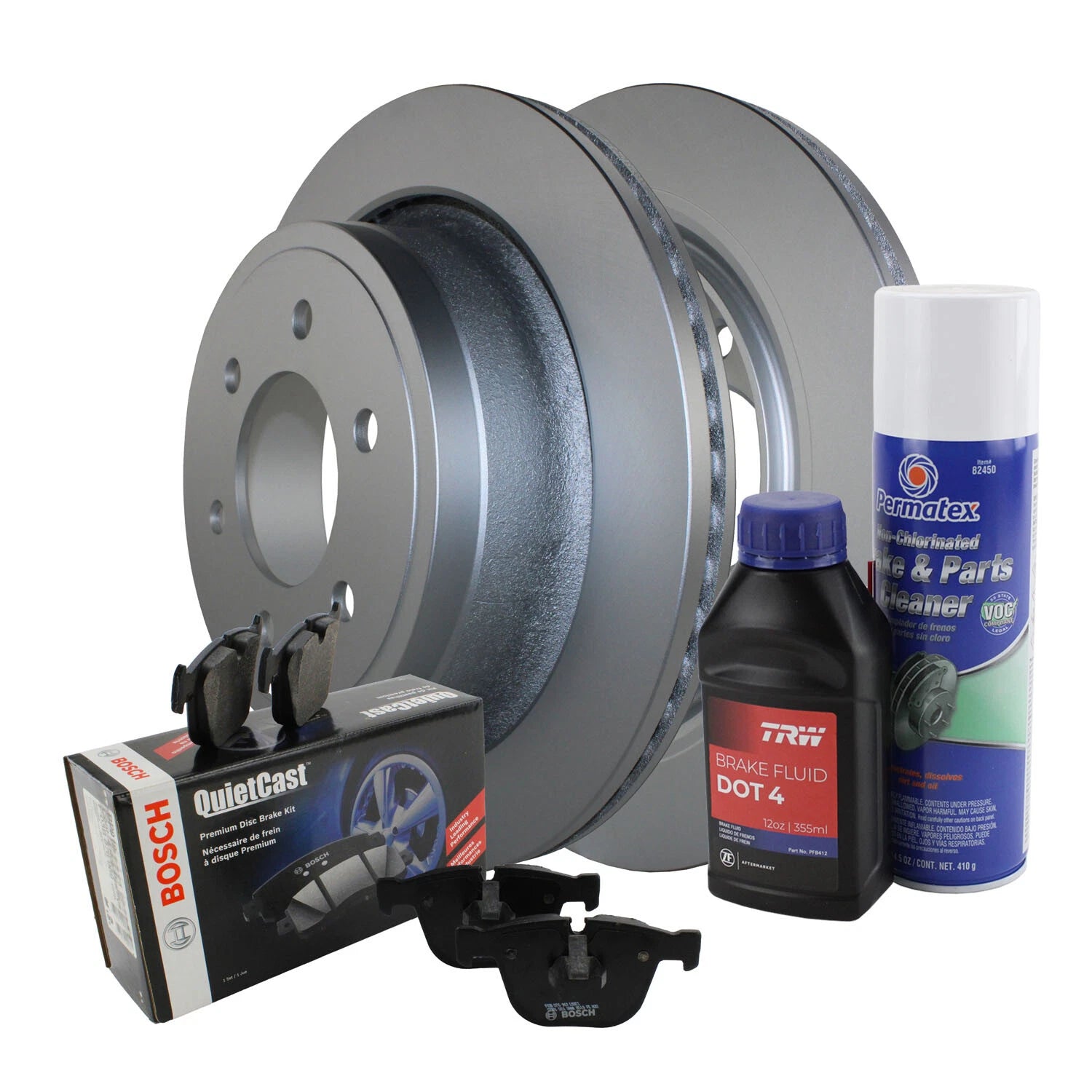 Rear Brake Kit 348mm 6 Lugs Rotors & Bosch Pads for Ford F-150