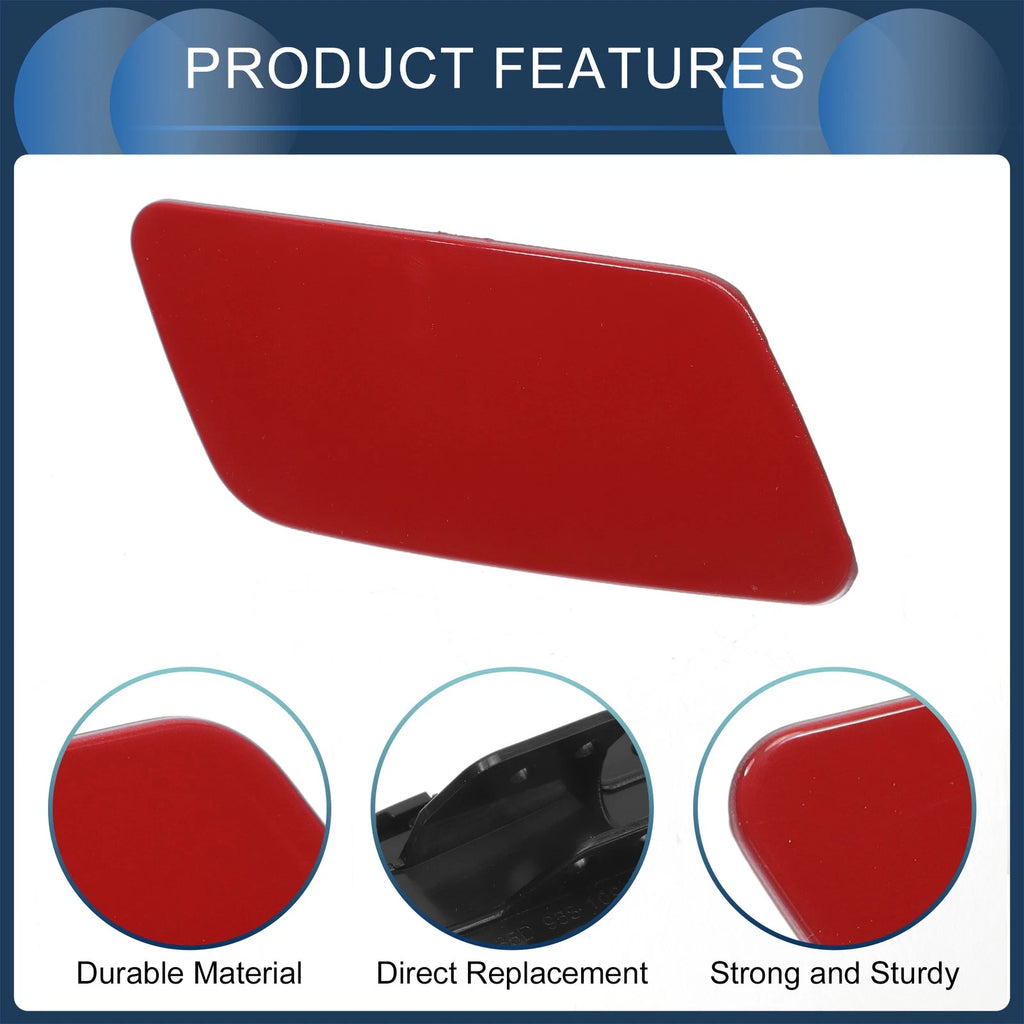 Front Left Washer Nozzle Cover Cap for Volkswagen Passat CC (2008–2012) Red