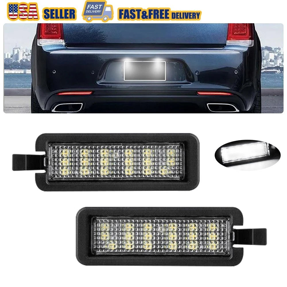 2X LED License Plate Light Lamps for Chrysler 300 Pacifica (2015–2023)