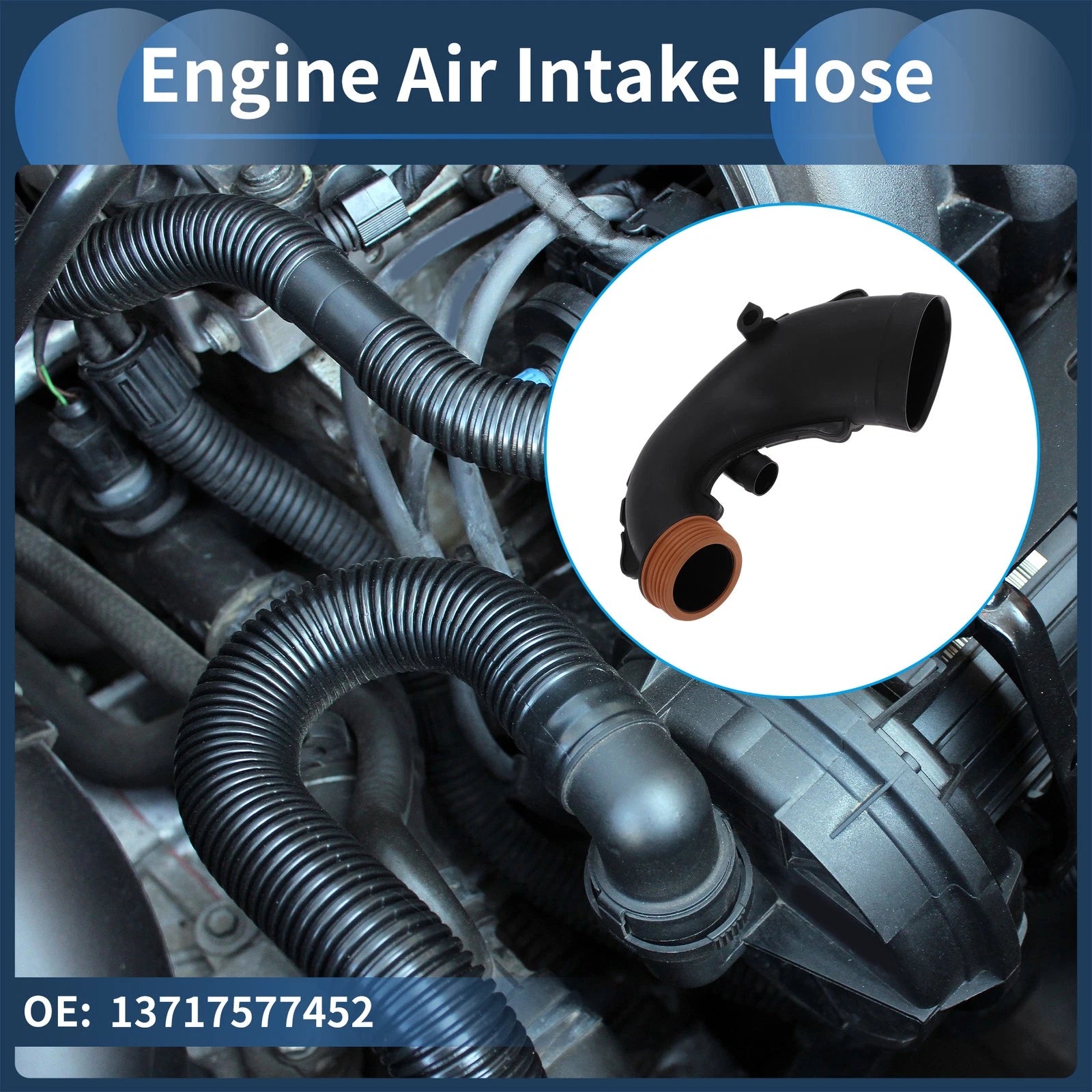 Engine Air Intake Hose for BMW 5 6 7 Series X5 X6 (E70 E71) No. 13717577452