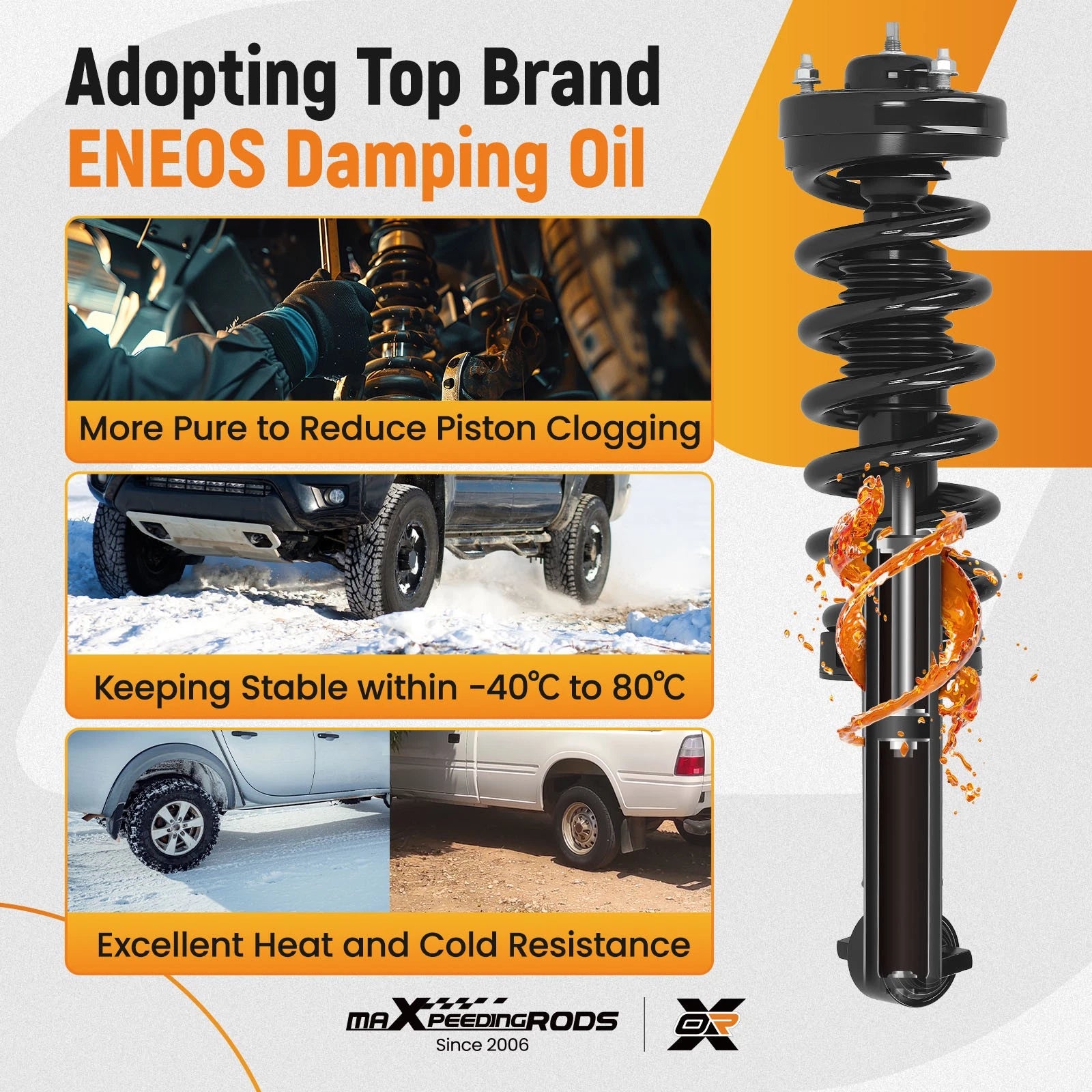 Set of 2 Front Strut Spring Assembly for Ford F-150 4WD (2015–2020)