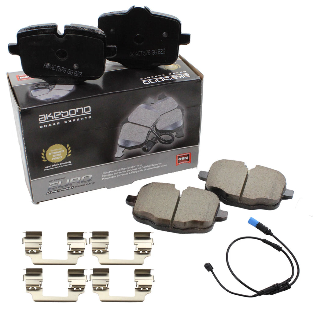Set of 4 Akebono Euro Premium Rear Ceramic Brake Pads for BMW G01 G08 (2018–2021)