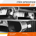 Headlight Lamps for Ford F250/F350 Super Duty (1994–2004) Black Housing Clear Corner