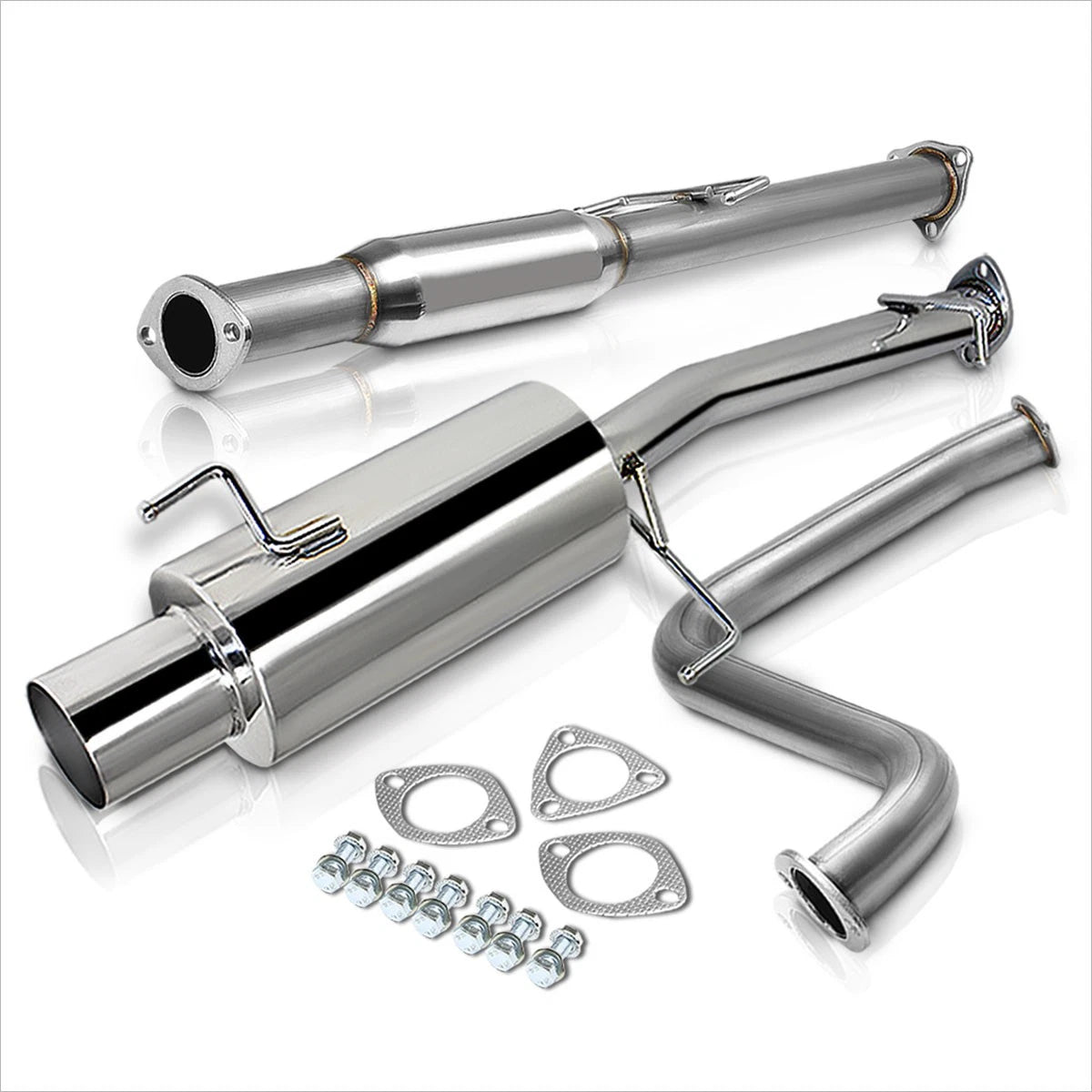 4" Tip Muffler Catback Exhaust for Honda Prelude H22/23 F23A1 (1992–1996)