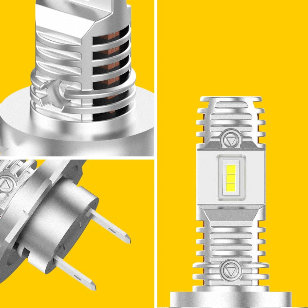 2X LED Headlight Bulbs for H7 Vehicles (6000K)